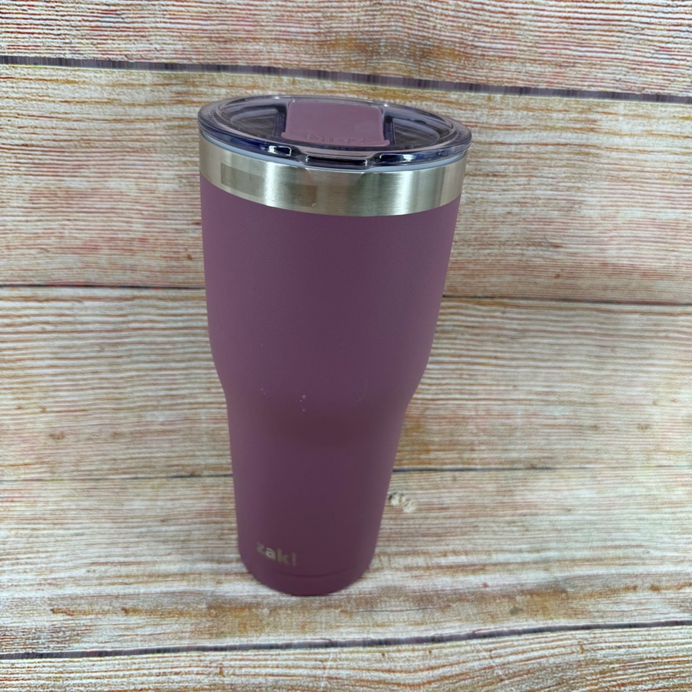 Zak Designs 30oz Stainless Steel Vacuum Insulated Tumbler Plum Purple 2565-S970